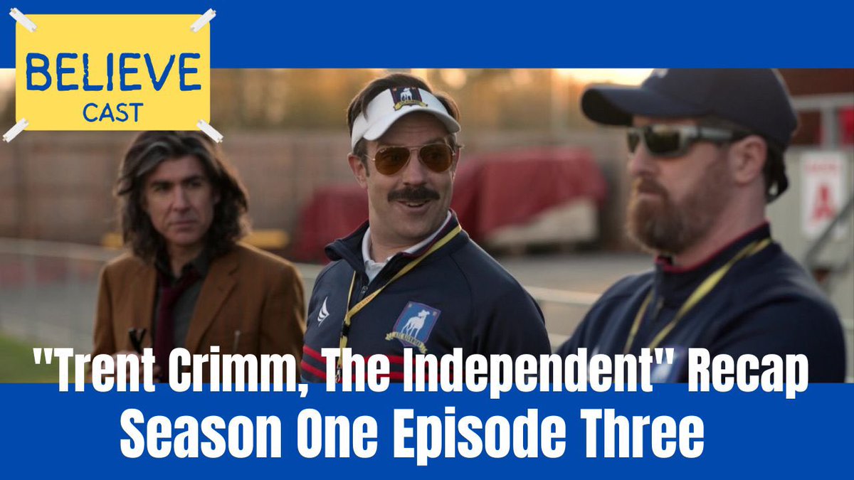 believe_cast's tweet photo. Our third episode recap of season one is now up! 

 Check it out! 

https://t.co/WjrWdMnyTG 

#tedlasso #AppleTVPlus #appletv #comedy #soccer https://t.co/ZipA8pXRYO