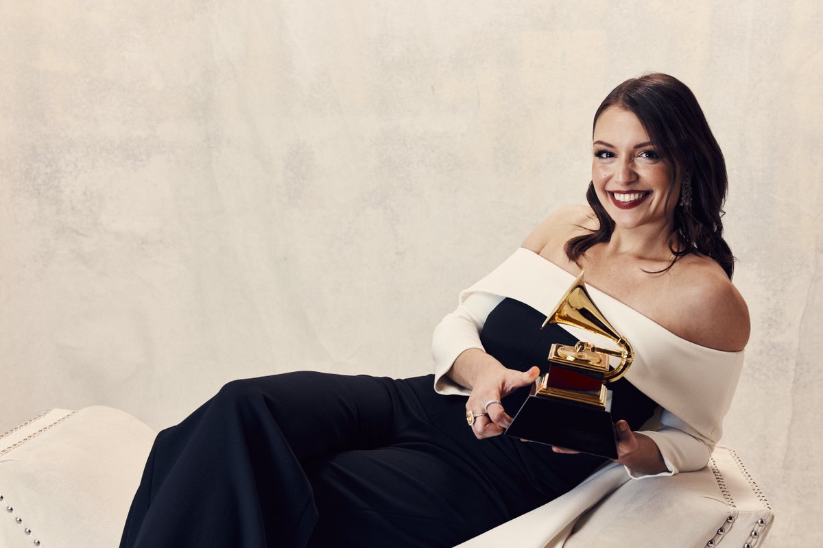 .@StephEconomou poses with her GRAMMY for Best Score Soundtrack for Video Games and Other Interactive Media. 🎮 

The 65th #GRAMMYs were the first time this category was awarded.

📸: <a href="/BenjoArwas/">Benjo Arwas</a> / <a href="/GettyImages/">Getty Images</a>