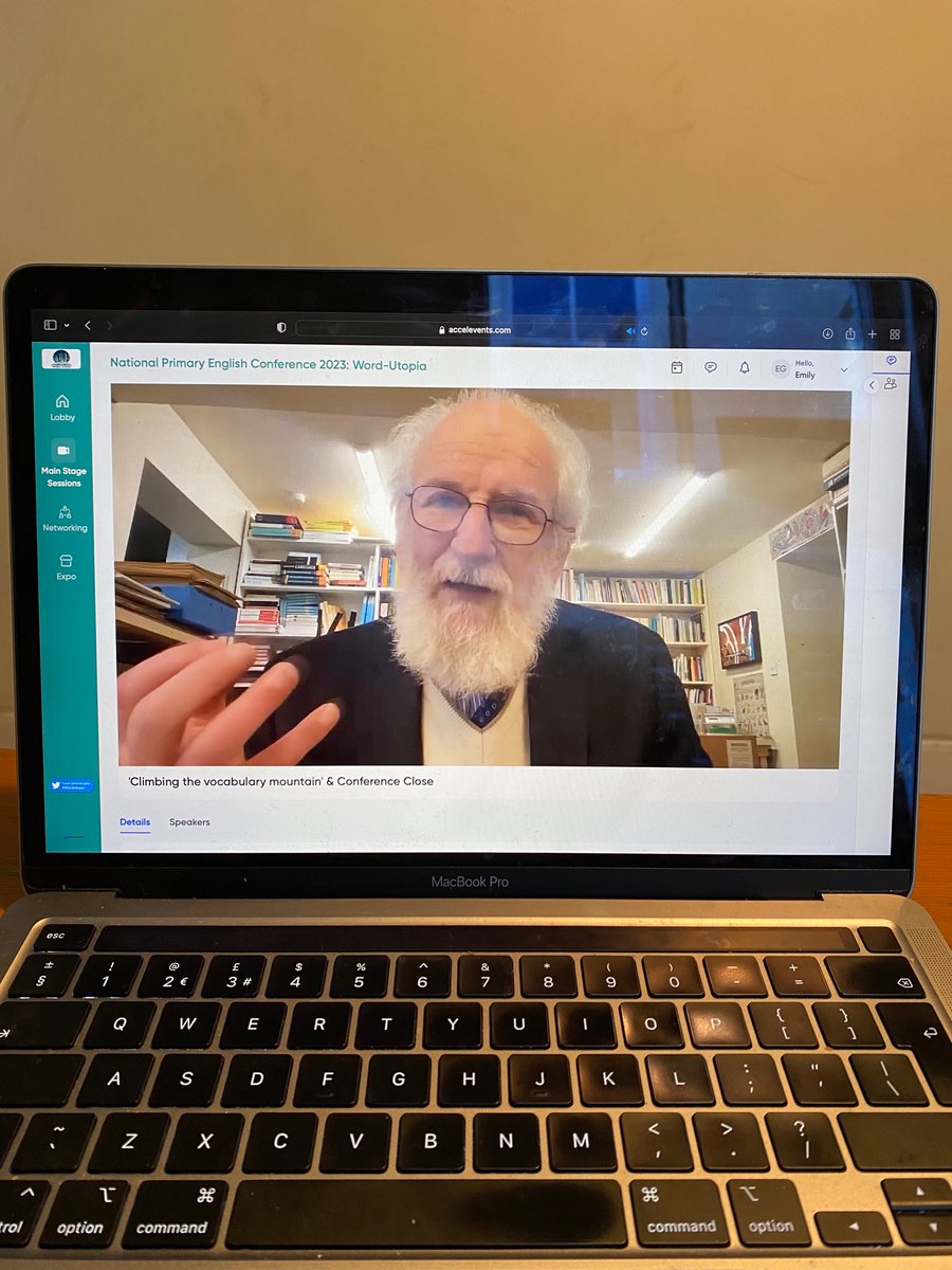 EmilyEatsBooks's tweet photo. Wonderful presentation from David Crystal at #WordUtopia conference today. Antonyms, synonyms, definitions, grammar, vocabulary - you name it! Check out his post on our #Pickatale blog: 
https://t.co/ZgpmXpN12R https://t.co/Nfi8fzvguU