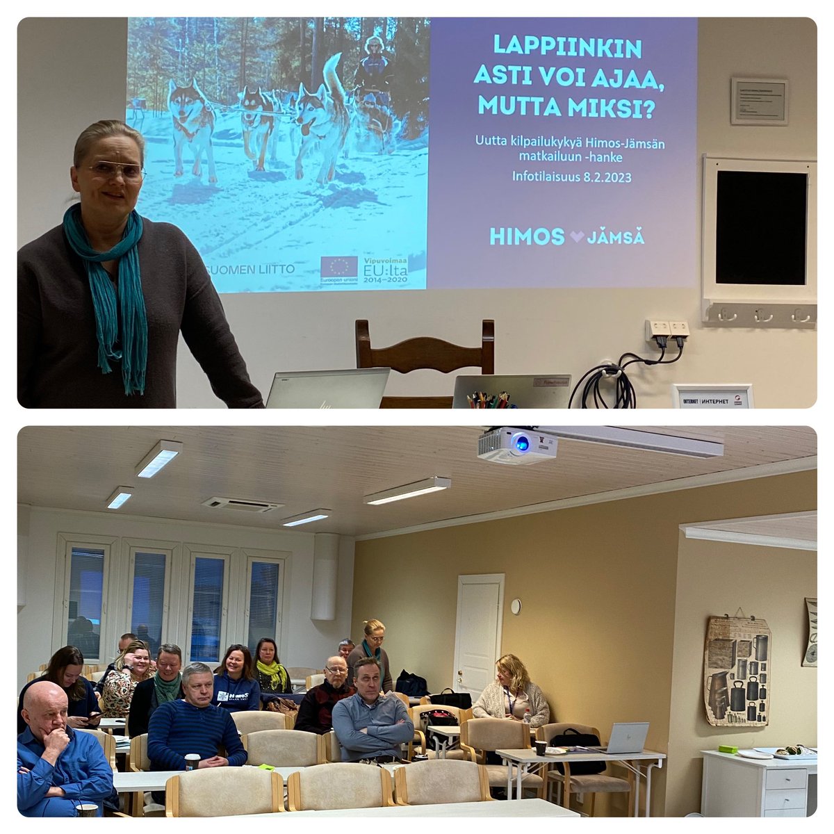 HaggrenUlla's tweet image. Juuri potkaistiin alkuun matkailuyritysten digitaalinen kasvupolku. #Himosjämsä’n #matkailustrategia ja yritysten toiveet taustoittavat tavoitteita. Projektipäällikkö @nlehtomaki avaa polkua, @FlowHouse ammattitaitoisena kumppanina prosessissa mukana @JamsanK