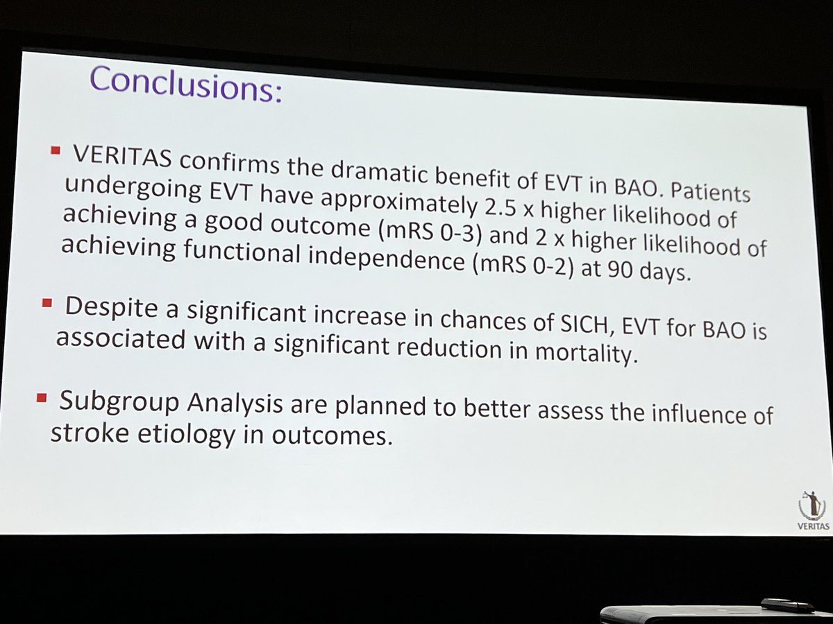 MT for BAO is not just a disability sparing procedure but a life saving procedure. #ISC2023 @AHAMeetings @AHAScience @RaulNogueiraMD