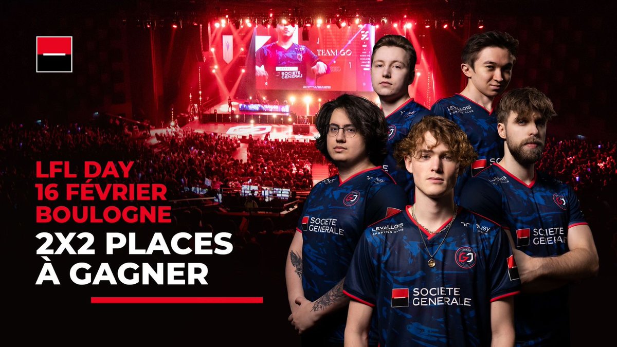 🎁 #CONCOURS 🎁

La #LFL débarquent à la Seine Musicale la semaine prochaine !

#RT + #Follow <a href="/SGesport/">Société Générale Esport</a> pour tenter de gagner :
🔸 2 places pour assister aux matchs le 16 février
🔸 un maillot @Team_GO

2 gagnants tirés au sort le 13/02 🍀