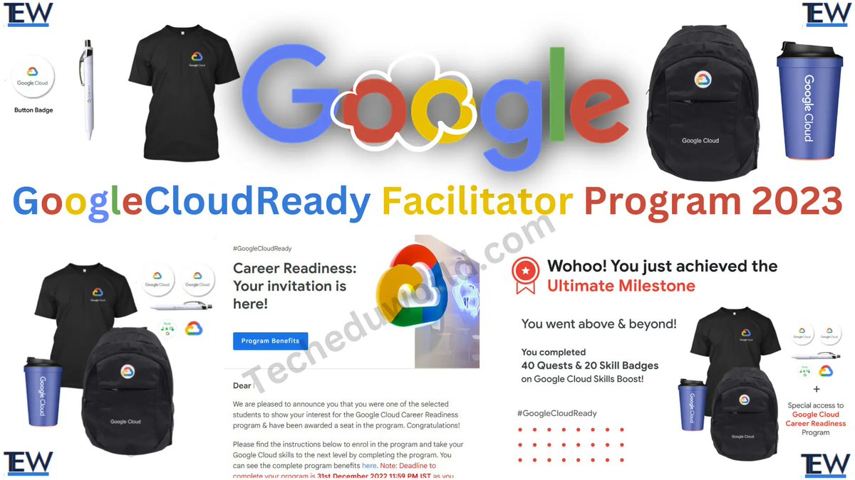 _Techeduworld's tweet photo. Google cloud ready facilitator program 2023 registration
Google Facilitator is one of the programs of google which is organize for the encouraging and attracting the student towards the google cloud. In the program they will provide https://t.co/Zyjf7A5C4F https://t.co/f323Ela6Io