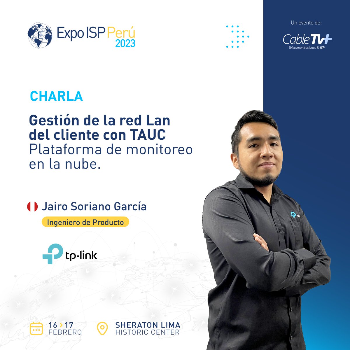 ExpoISPPeru's tweet photo. ✅ ¡Nueva charla confirmada gracias @TPLINK!

👷🏻‍♂️ Presentamos a nuestro próximo ponente Jairo Soriano, quien nos compartirá acerca de: 💪🏼 𝗚𝗲𝘀𝘁𝗶𝗼́𝗻 𝗱𝗲 𝗹𝗮 𝗿𝗲𝗱 𝗟𝗮𝗻 𝗱𝗲𝗹 𝗰𝗹𝗶𝗲𝗻𝘁𝗲 𝗰𝗼𝗻 𝗧𝗔𝗨𝗖 - 𝗣𝗹𝗮𝘁𝗮𝗳𝗼𝗿𝗺𝗮 𝗱𝗲 𝗺𝗼𝗻𝗶𝘁𝗼𝗿𝗲𝗼 𝗲𝗻 𝗹𝗮 𝗻𝘂𝗯𝗲 https://t.co/XV8EFNeYJ1