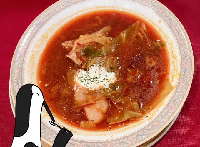 担当さんにロシア料理のお店に連れて行っていただきました!!ボルシチとビーフストロガノフ食べました!ビーフストロガノフは写真を撮り忘れました全部おいしかったです! 