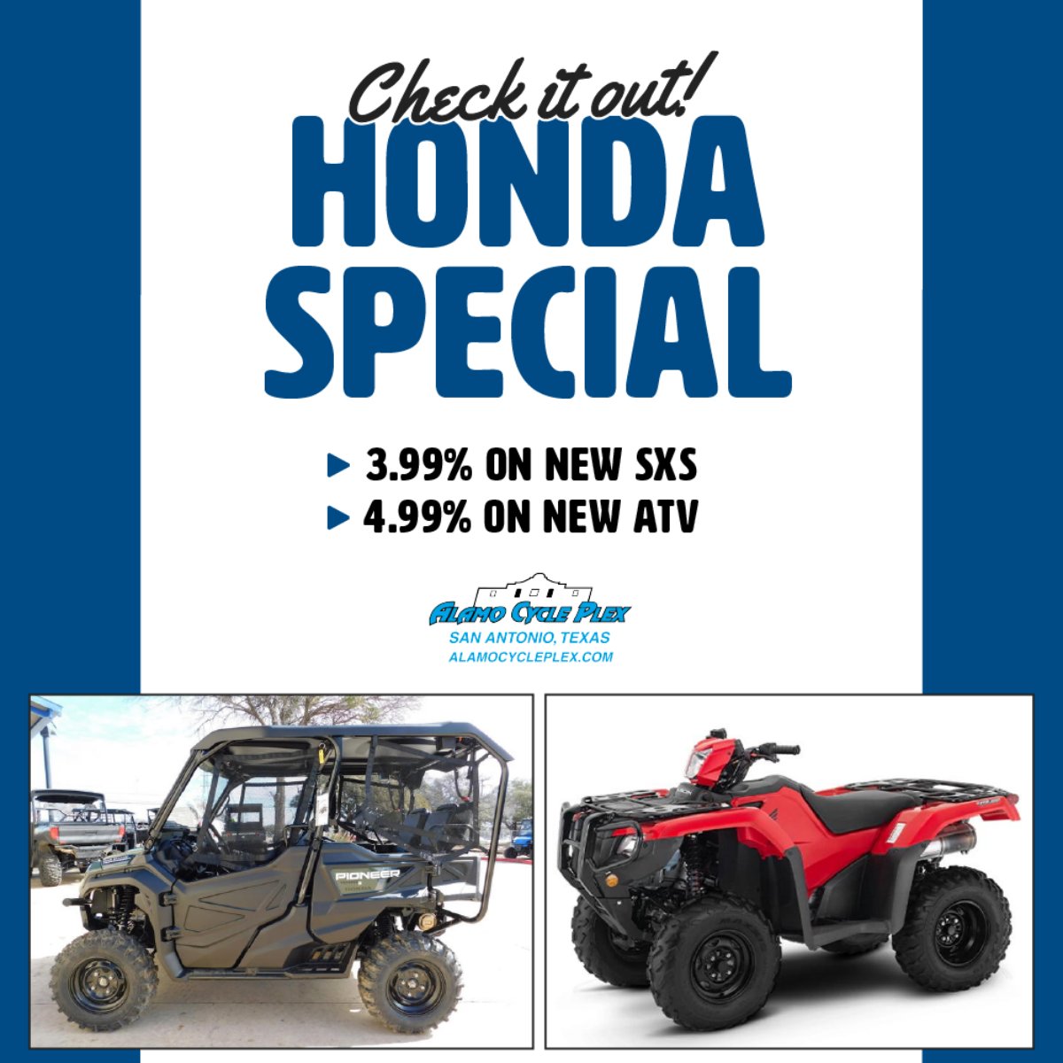 If you've been eyeing a Honda, this is the best time to purchase! Stop by our location at 11900 IH 10 West, San Antonio, TX 78230 or call us at (210) 696-2000 to learn more.