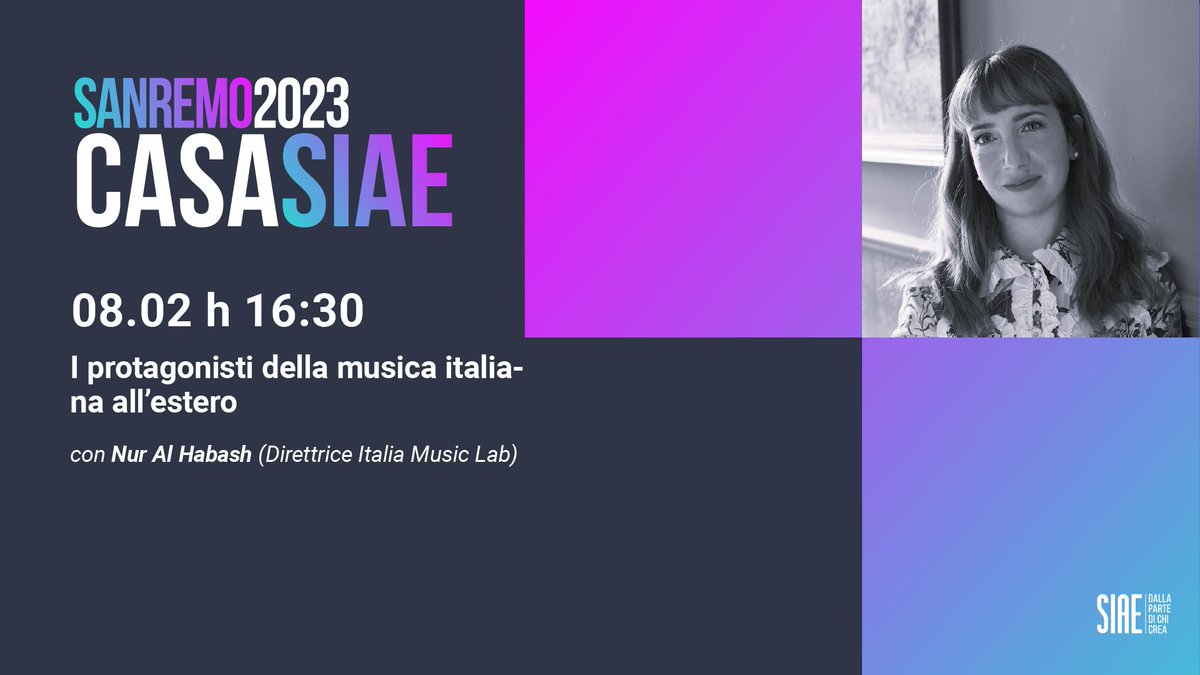 Il recente exploit della #musicaitaliana all'estero con i dati del report SIAE <a href="/itamusicexport/">Italia Music Export</a> che mostrano una raccolta del diritto d’autore in crescita su scala internazionale. Quali i motivi? Ne parla @____nur a #CASASIAE2023