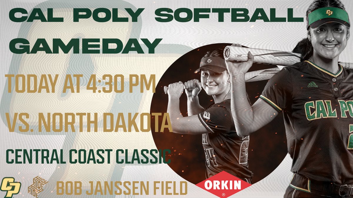 CalPolySoftball's tweet photo. It's Gameday! The 2023 Season and Home Opener are here! The Mustangs take on the Fighting Hawks of North Dakota for game 2 of the Central Coast Classic at Bob Janssen Field! The first pitch is scheduled for 4:30 PM! Buy your tickets now 🎟 https://t.co/UG99YmnK8z

#RideHigh https://t.co/YNQN1nkJIk
