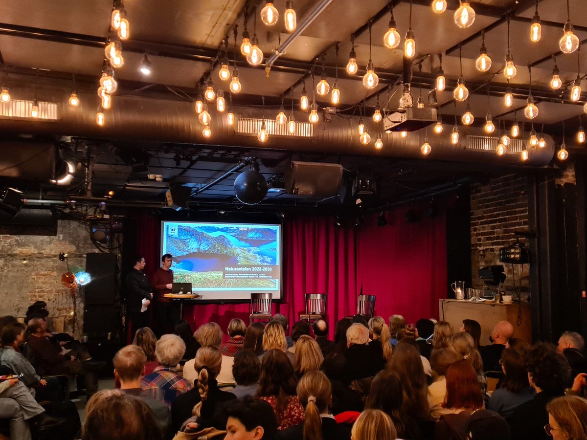 ForumNorway's tweet photo. Våre venner i @WWFNorge arrangerer nachspiel for naturavtalen! Sterk start med gjennomgang av hva vi fikk til i Montreal fra @S_Lundemo og @mathiasstang som begge er med i naturgruppa vår 💪🏽 https://t.co/HHX7BwcOwn
