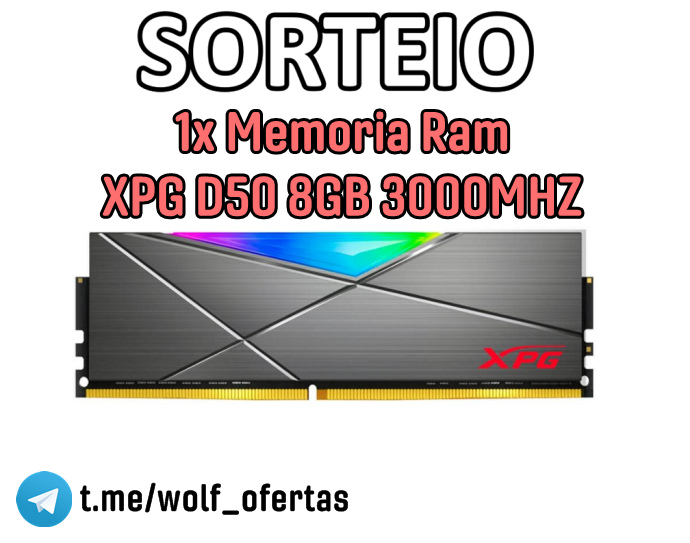 WolfOfertas's tweet photo. 🔥Sorteio de uma Memoria Ram!!
🔺Termina no dia 18/02 as 14:00

-Será sorteado uma Memoria Ram XPG D50 8GB 3000mhz nova, resultado sairá no gleam. 

🔥Link para participar: https://t.co/ltUWfyWYQK https://t.co/LnBhpqoxbQ