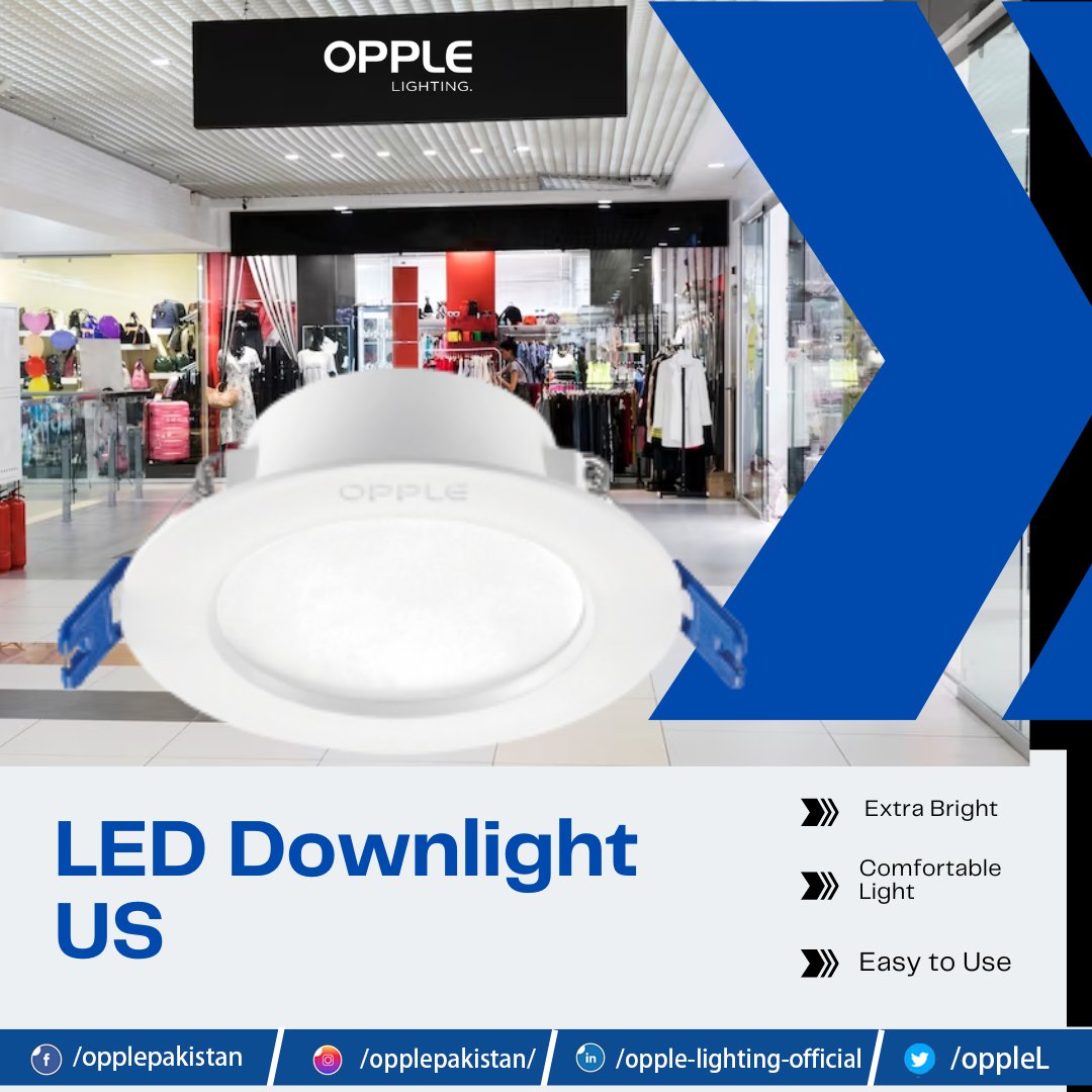OppleL's tweet photo. The LED downlight US Light without flicker reduces stress while working or living under it...
Browse:  https://t.co/2fjphEpcfk

#downlights #spotlight #shoppingmall #OPPLELED https://t.co/4jzYahgGvg