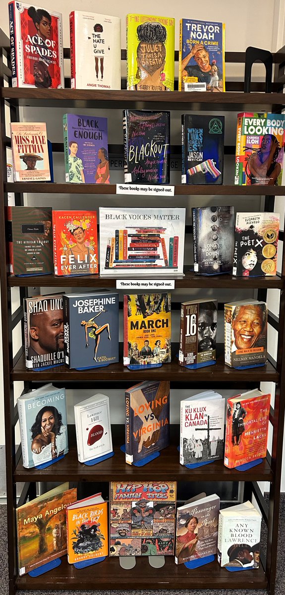 February is Black History Month. #BRSD schools are sharing information and resources with students, like this book display at ECCHS, highlighting Black authors and stories.