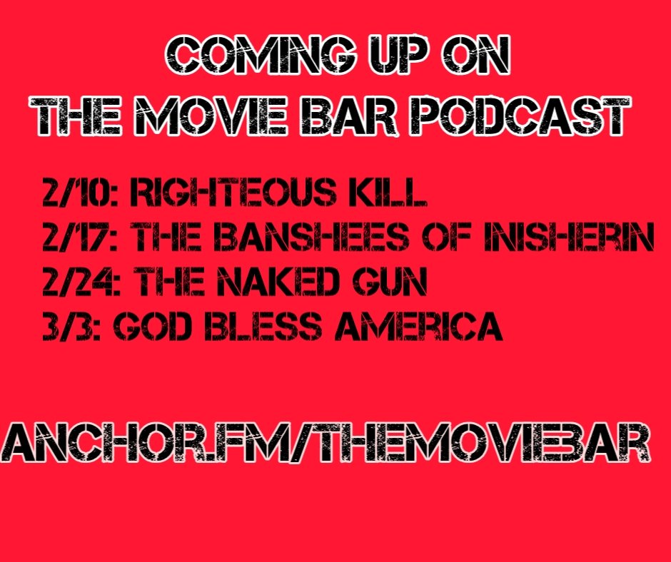 This week we will begin dropping episodes on Friday mornings! 
Check out what we have coming up! #horrormoviepodcast #horrormovies #moviebarpodcast #movies #moviepodcast