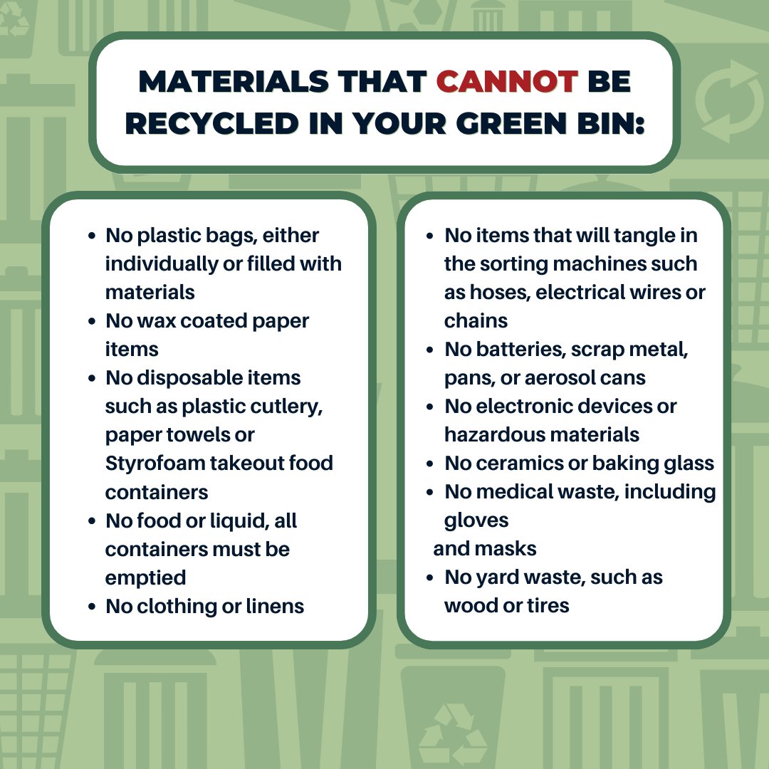 Recycling right can help make a huge difference for the environment! Here are some tips to make sure your bins are properly organized. Remember to use bins, not bags. For more recycling information visit bing.com/search?q=city+…