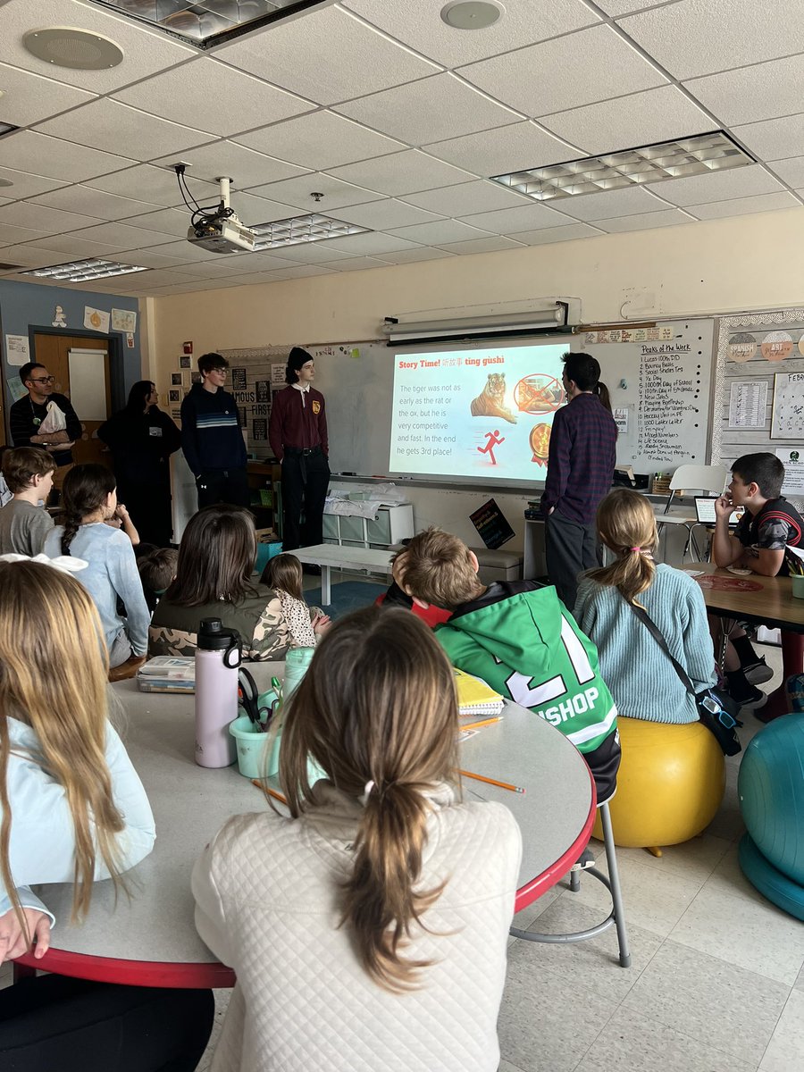 TeamMcArmstrong's tweet photo. Thank you Mr. Staffa and DHS Chinese Honor Society students for sharing their knowledge about the Lunar New Year! 🧧🐇🎊 https://t.co/qijTKdzU7C