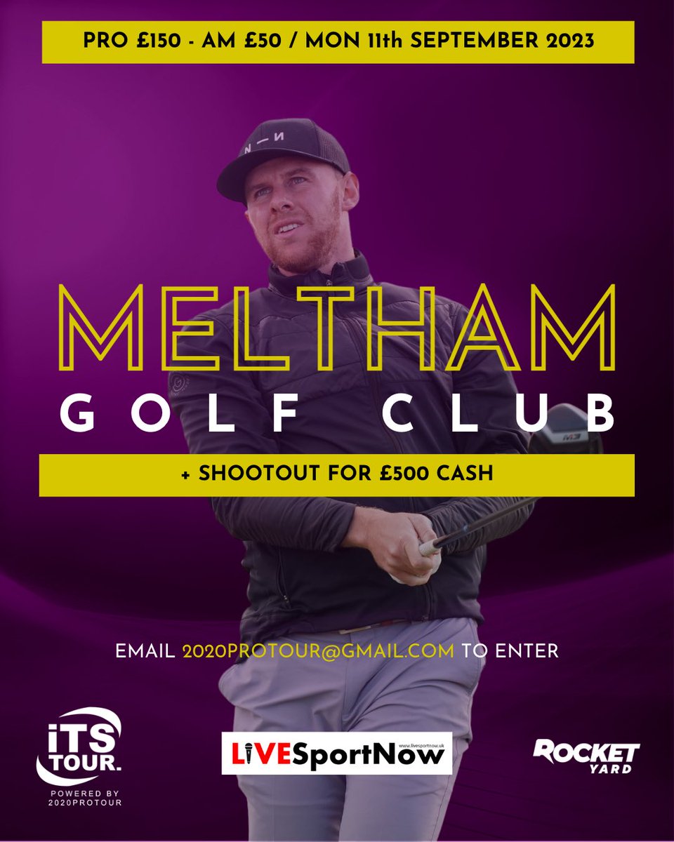 2020protour's tweet image. #NewEvent #NewVenue

We head to @MelthamGolfClub on Monday 11th September

Huge support as ever from @Amblergolf in making this event happen and going above and beyond! #TopPro

The shootout 🎯 is BACK! #Cash

@ContentLivegolf 🎥