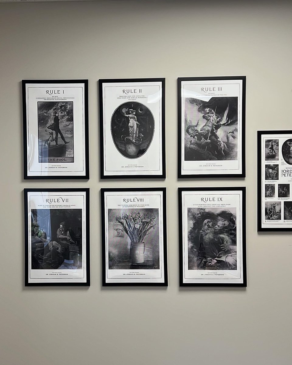 jessehouser's tweet photo. Thoughts on the office wall? @jordanbpeterson https://t.co/1AoGEkwdAg