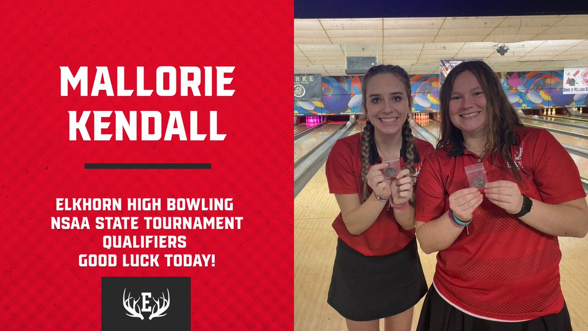 EHS_Activity's tweet photo. Good Luck to Mallorie and Kendall today as they represent @AntlerBowling at the NSAA Individual State Bowling Tournament!! #AntlersUp https://t.co/gfWLOqZ1yF