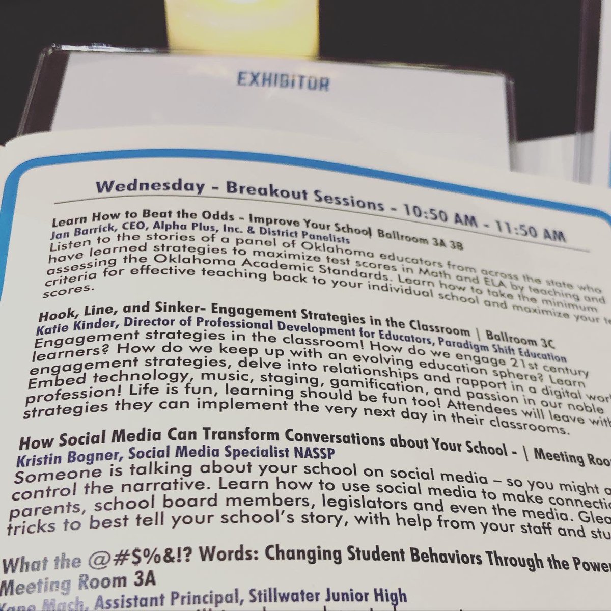 KatieKinder1's tweet photo. #omlea come see me at our booth and come watch #hooklineandsinker in ballroom 3C at 10:50!  #untoldteachinhtruths #teachertwitter https://t.co/aop7RNbD7o