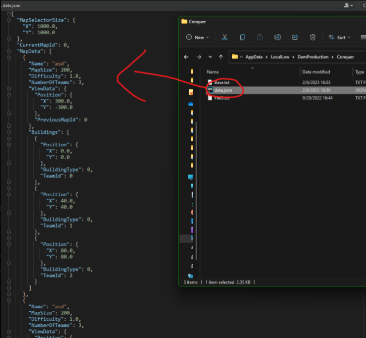 production_dam's tweet photo. After a lot of Microsoft-Unity registry compatibility errors, finally I was able to make my game work with .json files, instead of plain .txt files!

#gamedev #indiedev #unity #unity3d #game #scifi #indie https://t.co/B6CZxEErwf