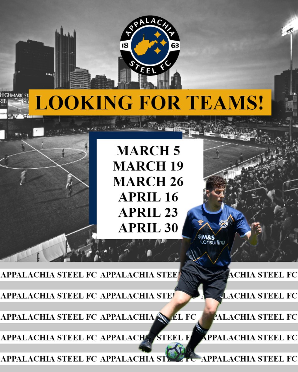 ASFC63's tweet image. Are you looking for some friendly competition? So are we! We are in need of 6 more teams to round out our preseason before the Greater Pittsburgh Soccer League (GPSL) begins! We have a venue and timeslots so please get in touch if you want a match! Thanks!