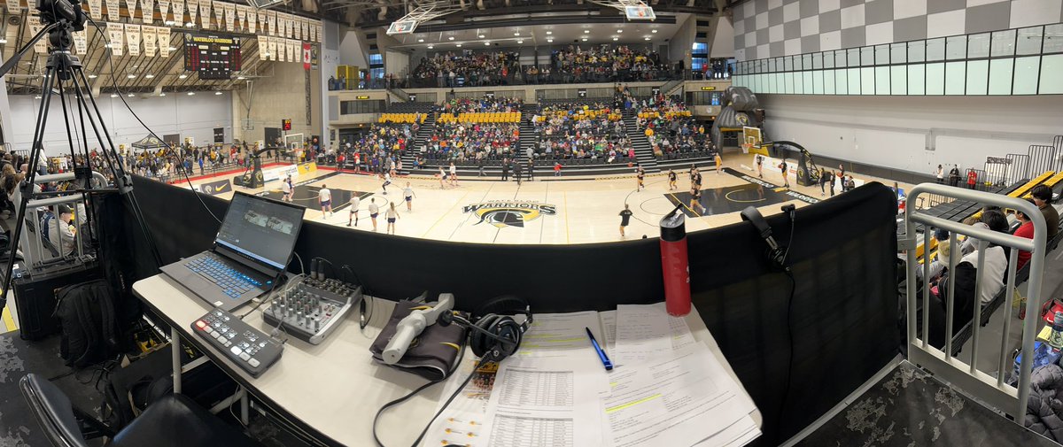 Let’s see how rusty I am… <a href="/WesternMustangs/">Western Mustangs</a> take on <a href="/WlooWarriors/">Waterloo Warriors</a> WBB on <a href="/OUAsport/">Ontario University Athletics</a> dot TV as both jostle for playoff positioning.  Over 1300 elementary students in attendance for School Day.