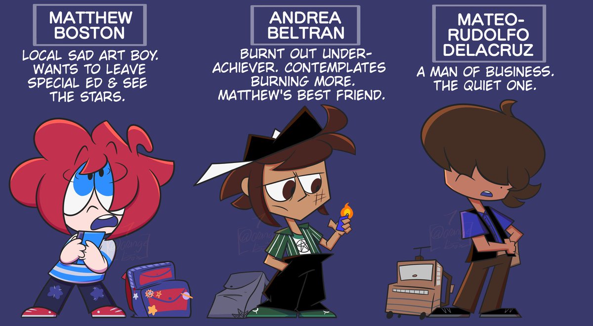 ORANGH0ST's tweet photo. Reposting this on main as well!

#smallartist #cartoonist #cartoon
#characterlineup #oc #ocs #comic 
#comicdevelopment #characterdesign https://t.co/nLrai5L1Bl