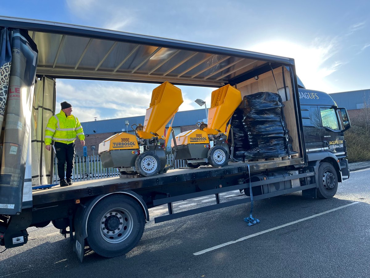 These two Transmat 250EB Pneumatic Screed Conveyors are off to their new home in Ghana, which is the 12th hottest country in the world! Please send some warm weather our way 😉 #wednesdaywisdom #screedpump #screedpumps #screed