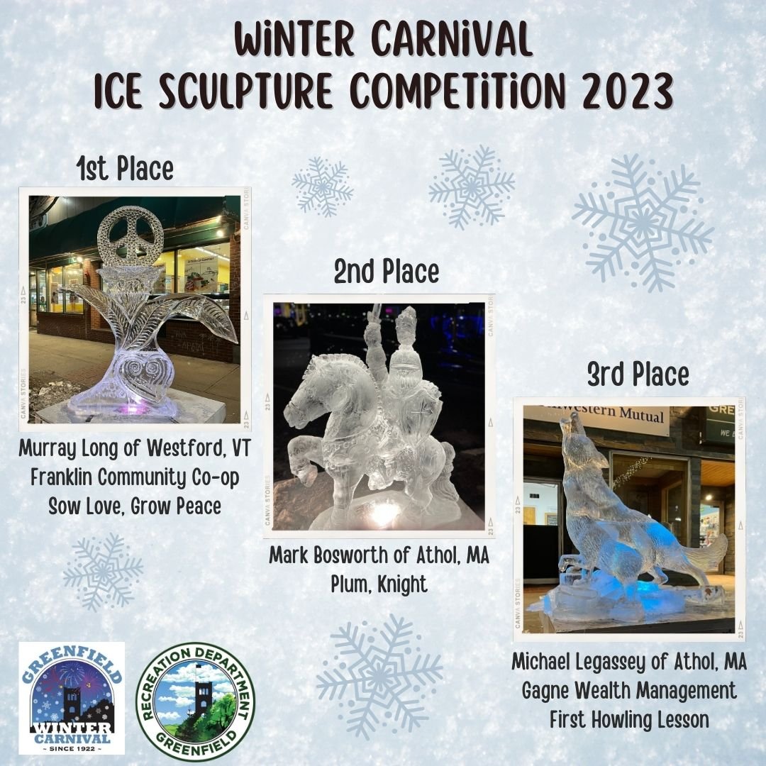 Greenfield_Rec's tweet photo. What a wonderful weekend it was even with the artic weather. Congratulations to all our winners of this weekend's contests. We are always amazed by the creativity of our community! 🤩❄️🏆🎉 #greenfieldwintercarnival https://t.co/aJ6l08CYeV