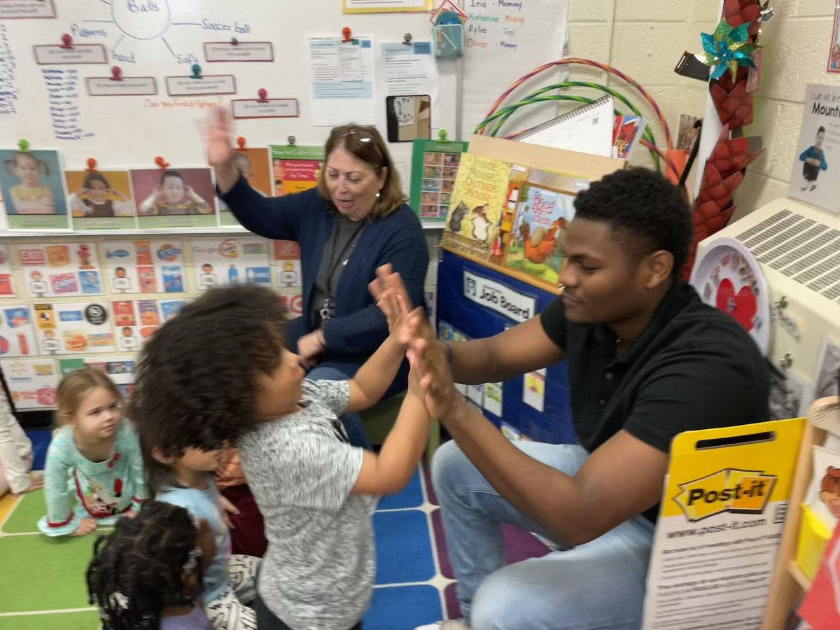 Cat_H_Coleman's tweet photo. Working on data analysis is important but taking @MosleyPLC high school students to visit Pre-K brightens my day! @NewHanoverCoSch https://t.co/kCCSt4r2te