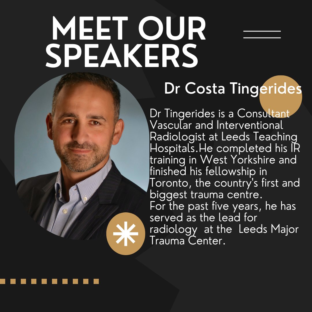 Dr Costa Tingerides @keepcalmbaby will be joining YiiRS this Saturday. He will be bringing us a talk on IR in the trauma setting. 

We will see you on Saturday!