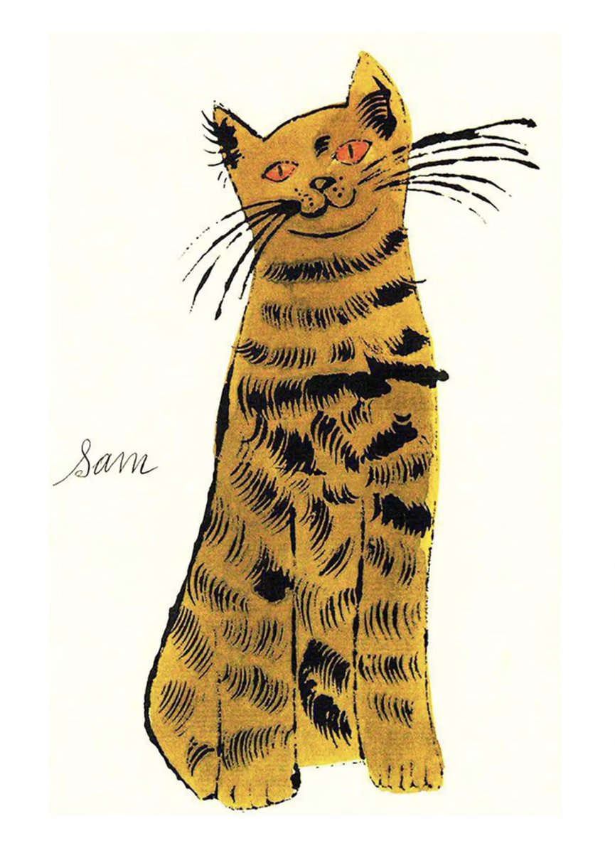 MenschOhneMusil's tweet photo. Cats Named Sam IV 54, 1954, ANDY #WARHOL. https://t.co/kPYxCzSOVc
