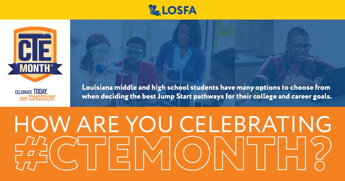 Louisiana high school students have many options when deciding the best Jump Start #CTE pathway for their college and career goals. @La_Believes offers an expansion toolkit for students and families, including important information regarding TOPS Tech eligibility requirements.