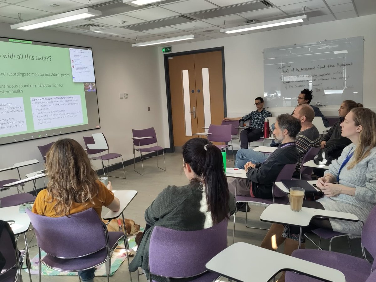 ConScienceExet's tweet photo. Thanks to today's @ConScienceExet  presenters @abi_gwynn Fredi and 
@mollymkressler  we learnt about the use of non-invasive monitoring and research techniques including bioacoustic monitoring in forests, eDNA in marine systems and collecting 🦧 poo for pathogen analysis https://t.co/DRFIhfCAEW