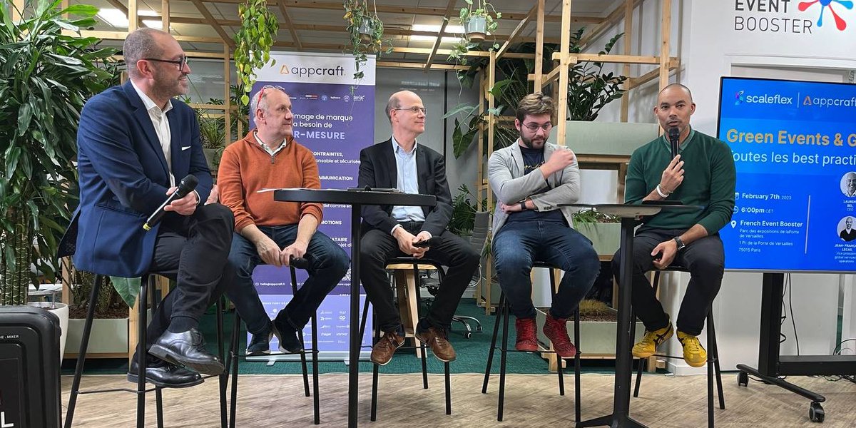 scaleflex_com's tweet photo. Un événement réussi avec @AppcraftE sur la façon dont on peut tous contribuer à un future plus vert au travers du Green IT 🍃

On est ravis de voir de plus en plus d'entreprises s'engager dans cette cause pour un avenir plus durable 🌍💚

#GreenEvents #GreenIT #sustainability https://t.co/dyN0D8lBOl