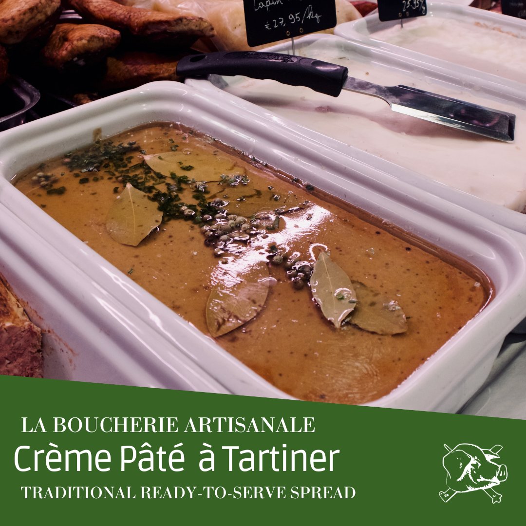 Introducing our creamy and smooth, traditional, all-natural Pâté crème à tartiner: perfect for spreading on toast or crackers. It's guaranteed to add flavor to your snack time! 🍴

#artisanalbutcher #traditionalbutcher #eatinbelgium #qualitymeat #belgianmeat #craftmanship