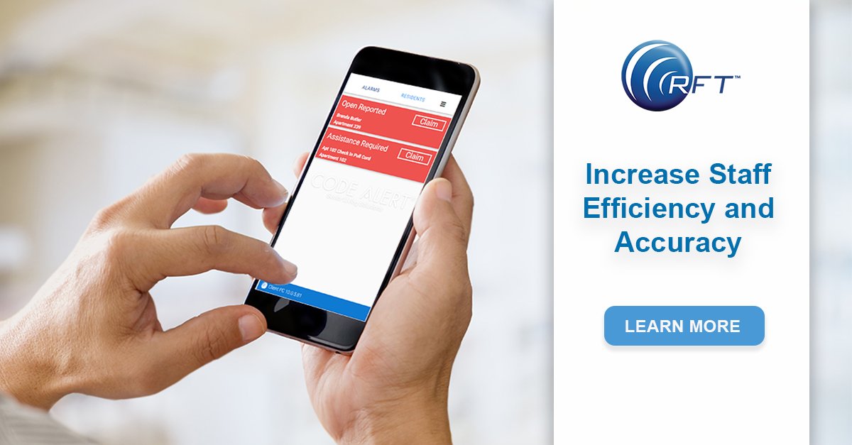 RFTWI's tweet image. Increase staff efficiency and accuracy with the RFT Cares App. Receive alerts, respond to alarms, and request help from your fingertips. The RFT Cares App works seamlessly with Safe Place® and Code Alert® solutions.
#RFTechnologies #SafePlace #CodeAlert #RFTCaresApp #LifeSafety
