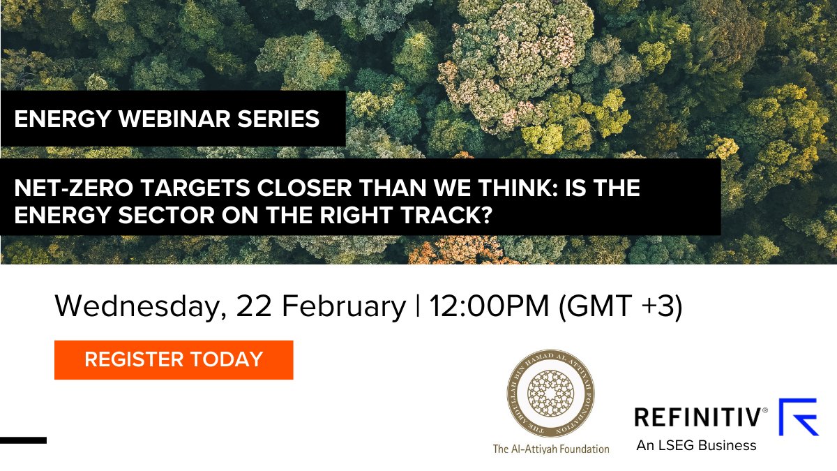 Join us in the upcoming Energy Webinar Series on 22 February 2023  as we discuss the energy sector’s transition to net zero, including current targets, future scenarios and the extent to which these goals are achievable. Register today: bit.ly/40tLXpU