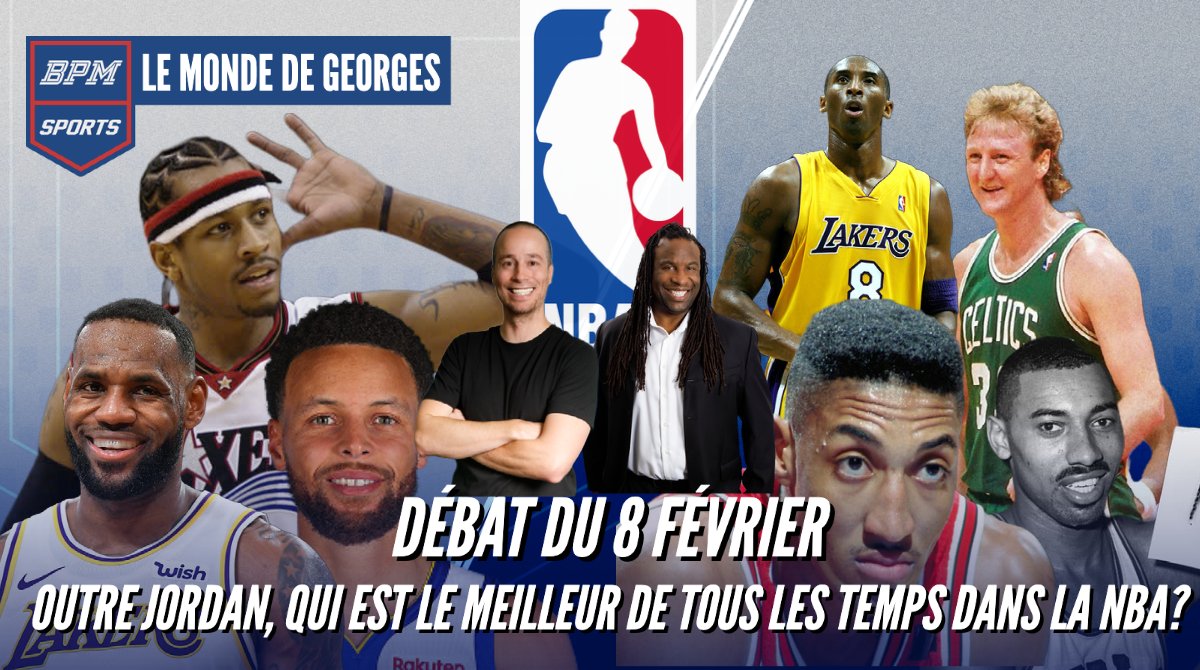 BPMSportsRadio's tweet photo. DÉBAT 🚨
Outre Michael Jordan, qui est le meilleur joueur de la NBA de tous les temps?🏀
Georges et Max en discutent AUJOURD'HUI! Ne manquez pas ça! 🔵⚪️🔴
Écoutez Le Monde de Georges ICI ⬇️
https://t.co/1CwDXofm6s
#lemondedegeorges https://t.co/7Dlb5WvaKm