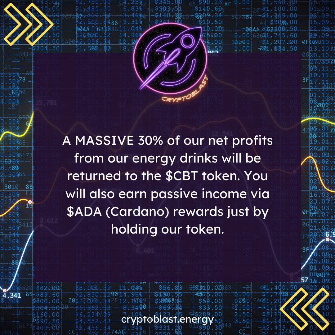 CryptoBlastt's tweet photo. #Cryptoblastt got a big #announcement: we're going to be using 30% of our #netprofits from our energy drinks to give back to the $CBT token. You'll be able to earn #passiveincome just by holding your $CBT tokens, and you'll also get paid in $ADA rewards.
Get in touch with us! https://t.co/u4Y9dfNsud
