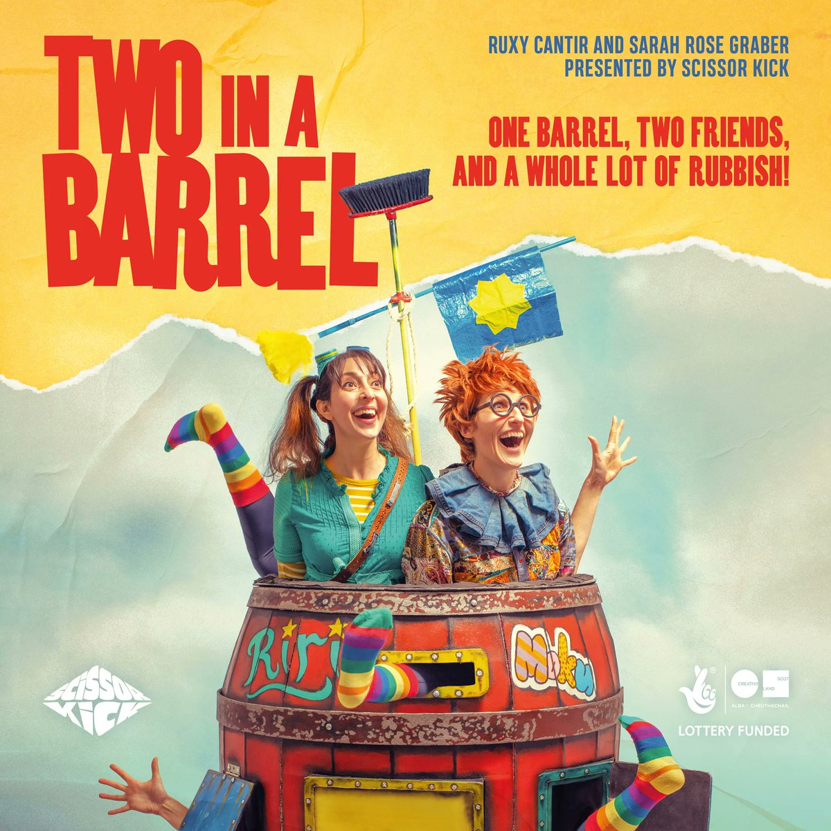 ScissorKickCo's tweet photo. We are delighted to announce the tour of Two in a Barrel!
Ruxy Cantir and Sarah Rose Graber presented by Scissor Kick will be in venues across Scotland this Spring with the support of @CreativeScots.
📸: Mihaela Bodlovic
🎨: @Gallusnews https://t.co/ZhLKXmSzsz