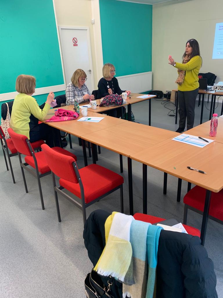 Had the most wonderful Tues morning delivering the Make Do and Mend session. Sewing, Numbers, Fun and Engaging!! Look out for more dates.  #steps2skills #Multiply #MakeDoandMend <a href="/1stCommunities/">Communities 1st</a> @Step2Skills