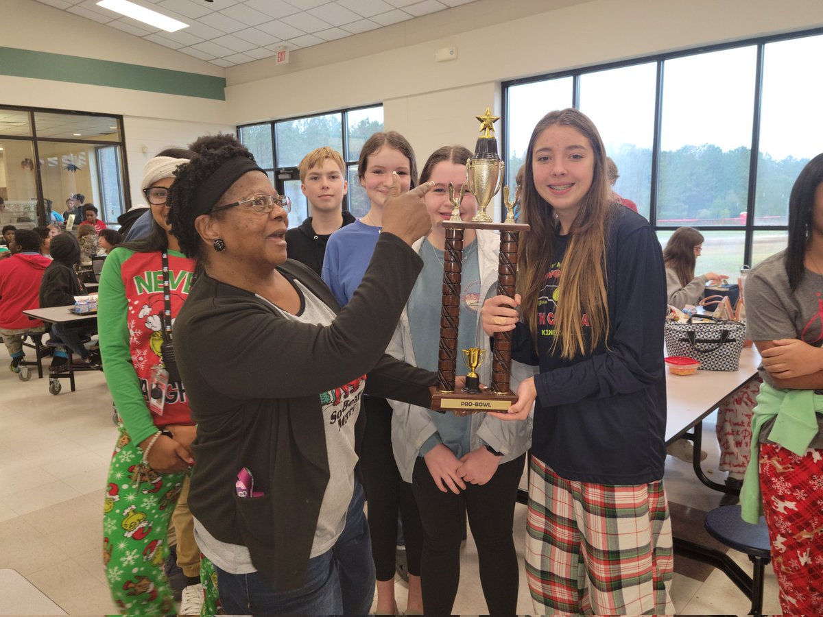 Pro-Bowl week 2 is off to a great start, and our week 1 winner for 8th grade is Latiya Williams from Terrell Lane MS and Mrs. Eunice Gay from Bunn MS. Excellent job, ladies.