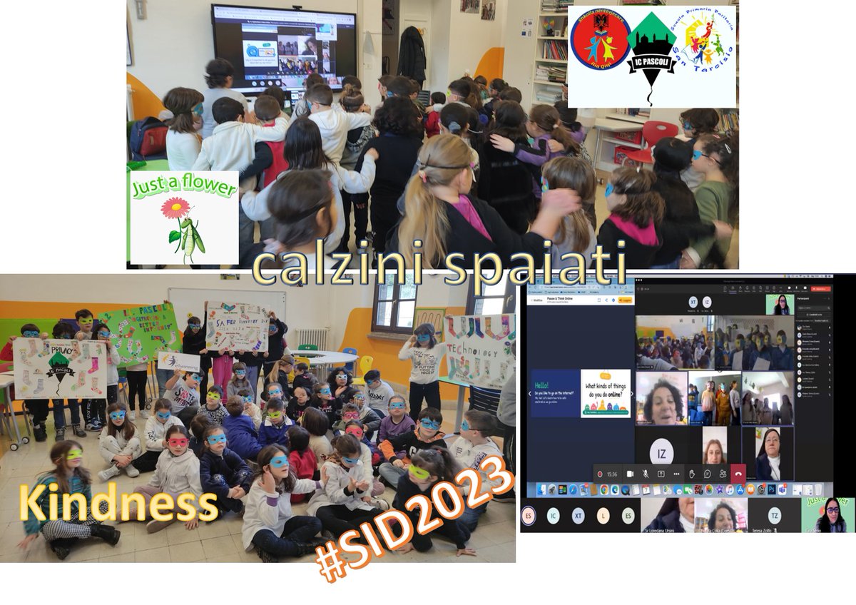 UrbinoIc's tweet photo. Classi seconde e terze Primaria Pascoli. 
Partendo dalla giornata dei calzini spaiati (3-02-‘23) fino al safer internet day (7-02-23) abbiamo celebrato la bellezza di essere unici e abbracciato le differenze per diffondere la gentilezza contro ogni forma di discriminazione. https://t.co/h2EzhCNHhc