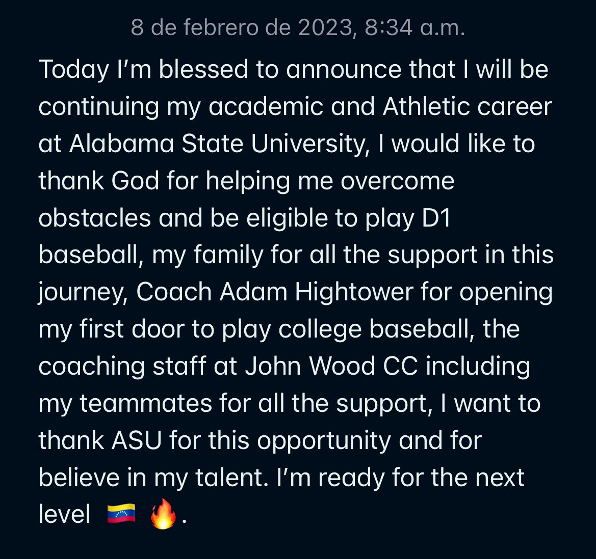 Almazanj7's tweet photo. Let’s go hornets! 🐝 
@BamaStateBB @JohnWood_bases @Coach_Clark3 https://t.co/a4knBUdsTa