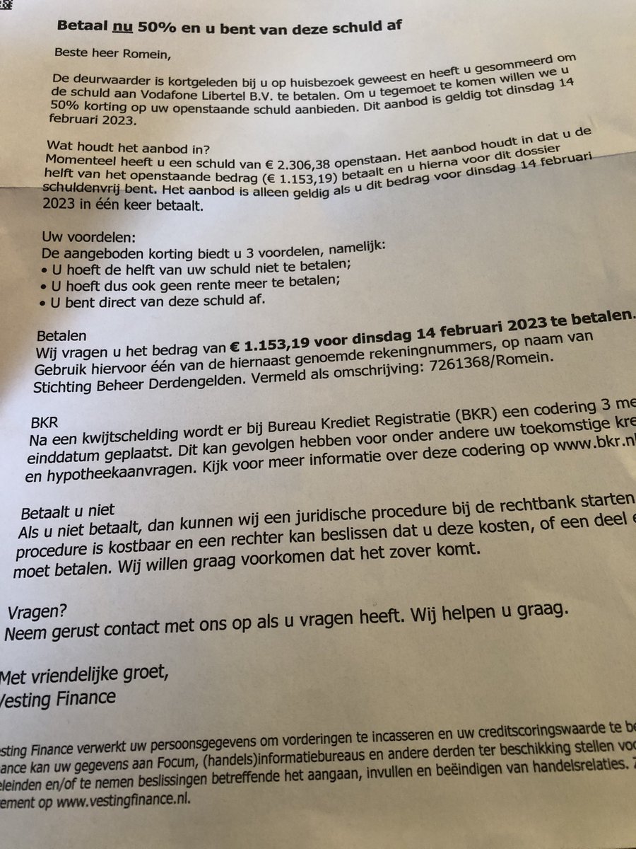 BuzzRoman's tweet image. Betaal nu 50% en je bent klaar…. Wat is dit dan?