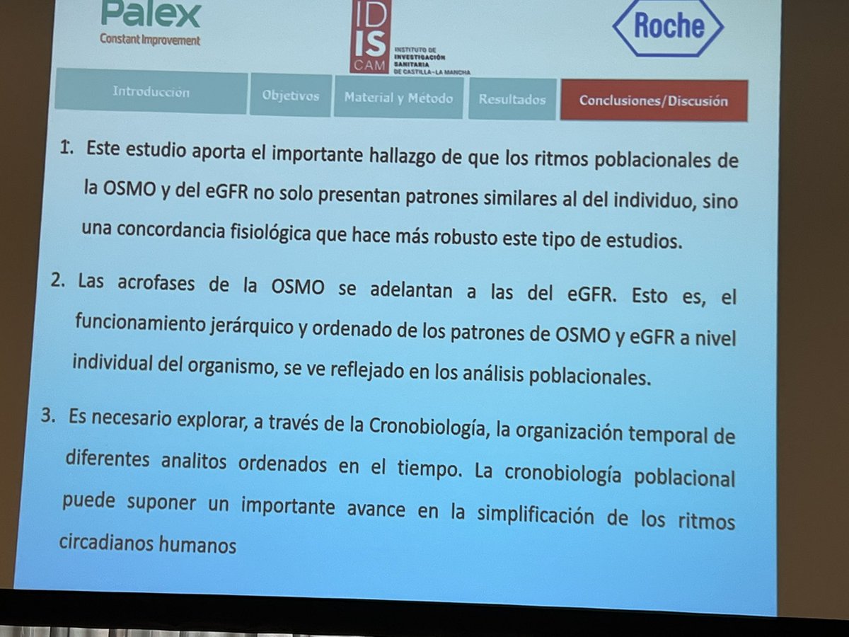 Alfonso Luís Blázquez Manzanera. "Patrones circadianos poblacionales de osmolalidad y filtrado glomerular: una explicación fisiológica". Hospital de Villarrobledo <a href="/idiscam/">IDISCAM</a>