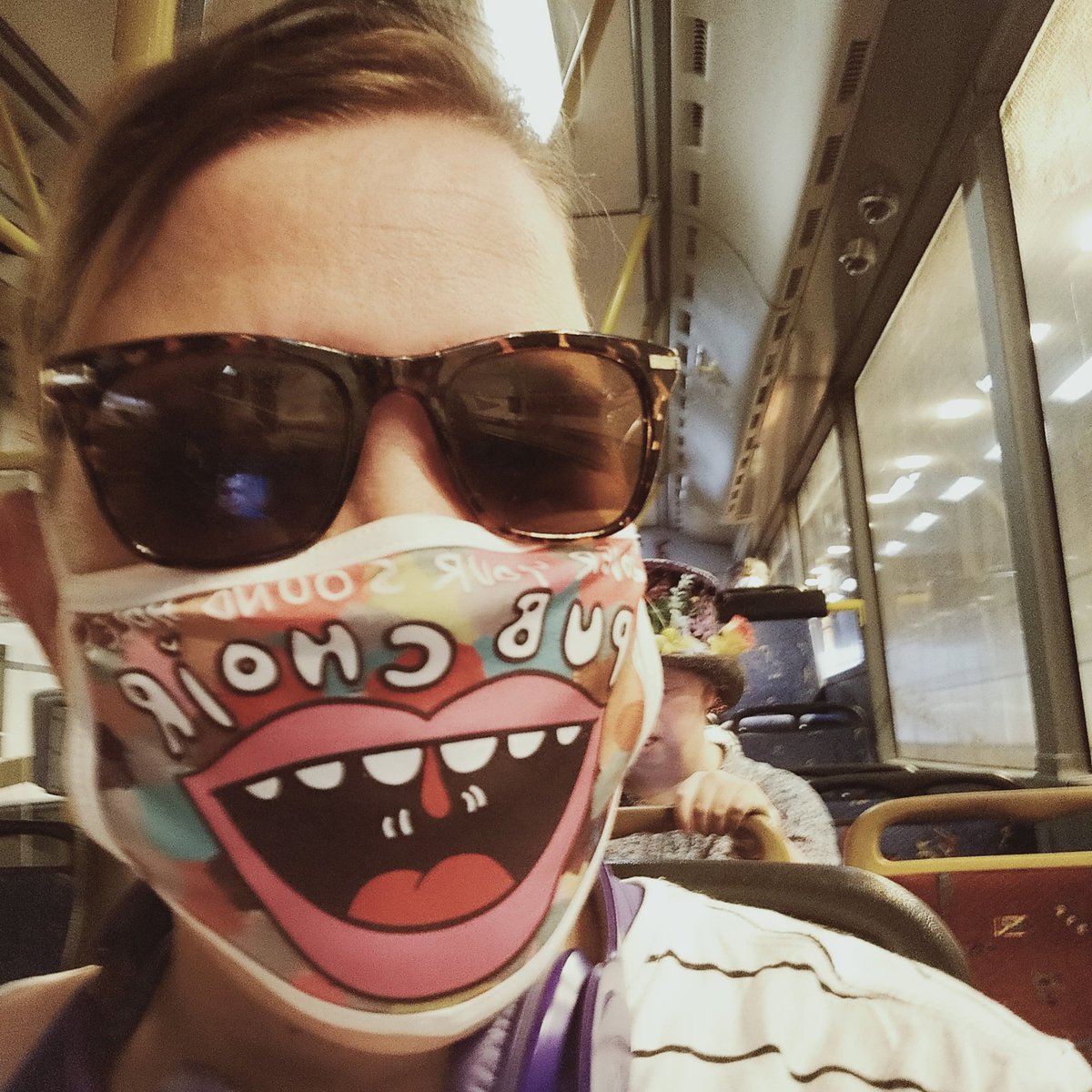 daas_ally's tweet photo. @JorgensenAstrid @johnpatterson  went to Syders &amp; Melbs this week. Always covid wary I wore my mask with pride. The amount of ppl who stopped me &amp; remarked on my mask was incredible. *OF COURSE* I told each one to go watch youtube/buy tix &amp; follow @PubChoir on socials. https://t.co/kA70LPHcj7