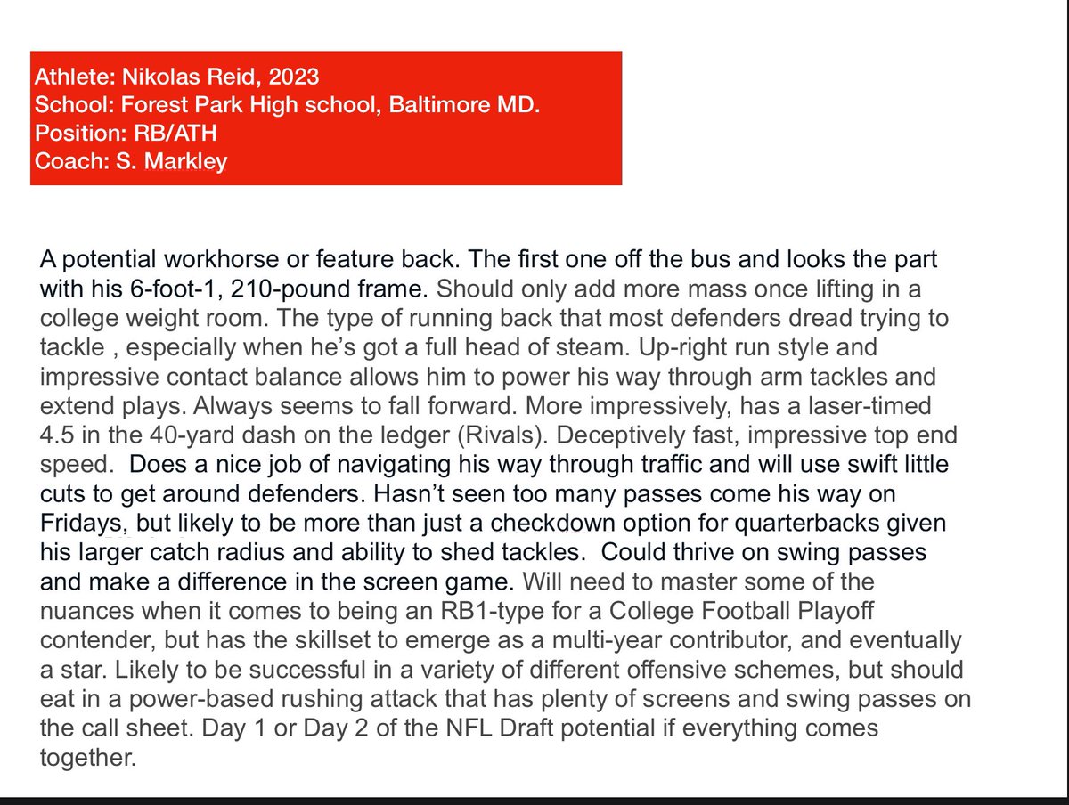 kreeed1's tweet photo. @DeionSanders @KingJames I’m HIM, Coach follow me!
I’ll come to you Coach!

Baltimore Elite 2023 RB/LB/ATH.  Selected for Del., Va., Md All-Star Eastern Shore bowl.   6’1 210lbs, 305 BENCH, 450 SQUAT, 4.5/40yd, 4.2 GPA. Rank #2/134 student class. True DOG!!
Reidnik@yahoo.com

https://t.co/onP4Ur40Da https://t.co/oRh6gnKRog