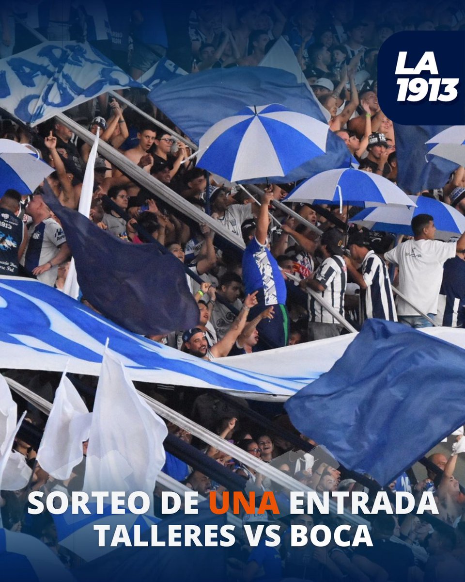 la1913com's tweet photo. 🥳SORTEO DE @la1913com 🥳

🎫Vamos a estar sorteando 1 entrada para que vayas a alenTar el próximo sábado al Kempes ante #Boca.

🤔 Para participar tenes que seguir a  @la1913com  y retuitear este tweet.

MUCHA SUERTE☘️ https://t.co/ewFfdJ6WbO